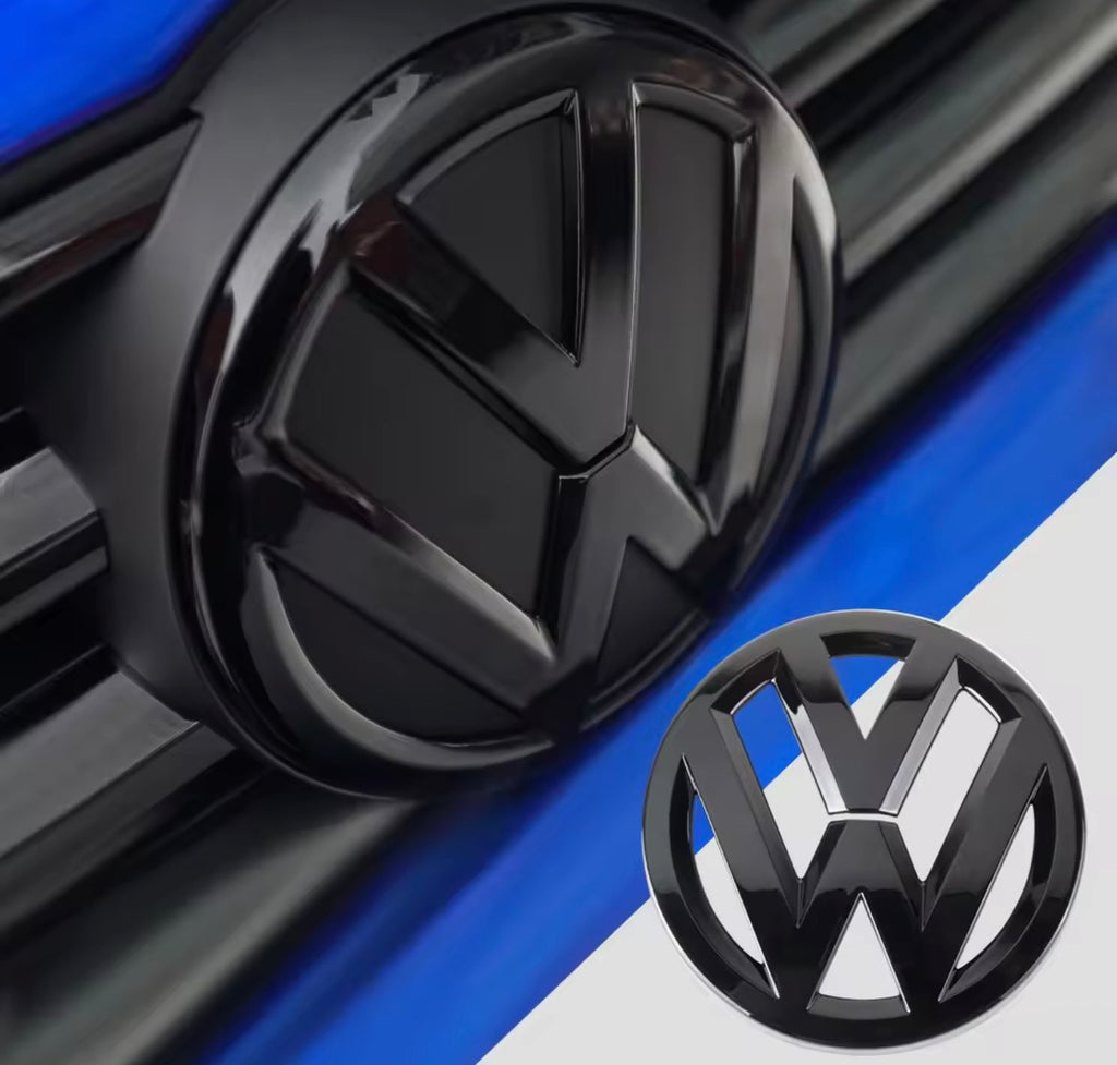 Blacked out VW badge