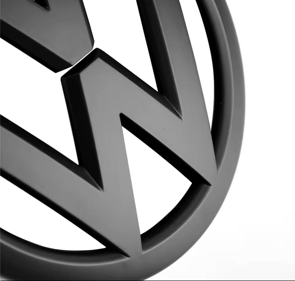 Blacked out VW badge