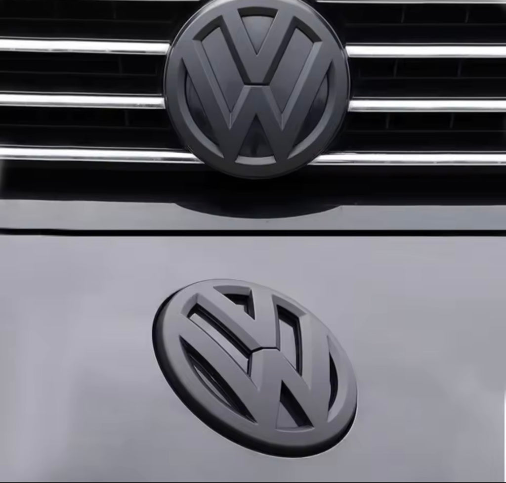 Blacked out VW badge
